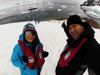 Antartida - Peter e Sandra em Paradise Bay